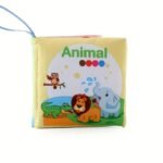 1Pc Baby Cloth Book - Non-Tearable Soft Fabric, Ocean Animal & Multi-Theme Educational Toy With Interactive Learning Buttons, Infant Cognitive Development Book For Toddlers 0-3 Years (Pink/Green/Blue/Yellow), Baby Book, Sensory Stimulation, Vibrant Illustrations, Childsafe Material, Young Children - Image 4