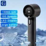1Pc Ultra-Portable 13000Rpm Handheld Cooling Fan - 100-Speed Adjustable, 20?C Cooling, Usb Rechargeable With Long Battery Life, 36V Safe Operation For Home, Office, Travel, Portable Fan, Sleek Design, Durable Construction - Image 3