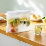 3.5L Large Capacity Refrigerator Water Dispenser With Spigot Tap - No Electricity Needed, Space-Saving Beverage Pitcher For Cold Drinks, Iced Water & Refreshing Drinks, High-Quality Kitchen Accessory, Spillproof Dispenser | Square Shaped Pitcher | Highcapacity Dispenser, Beverage Dispenser For Fridge - Image 5