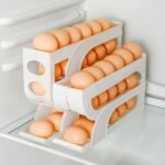 3-Tier Egg Storage Rack For Refrigerator & Kitchen Countertop - Sliding & Rolling Dispenser With Automatic Egg Pickup, Food-Safe Plastic, Space-Saving Design For Freshness Preservation, Egg Organizer For Refrigerator, Compact Layout, Durable Plastic, Meal Preppers, Modern Kitchenware, Hygienic Material, Home Cooks - Image 9