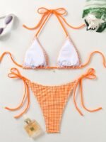 New Multi-Color Bikini 2024 Summer Tie-Up Halter Neck Sexy Triangle Swimsuit For Women - Image 10