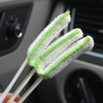 2-In-1 Dual-Head Air Vent & Interior Cleaner Brush - Multi-Functional Electric-Free Duster For Car Vents And Dashboard, Plastic Material, Green And White, Interior Cleaning Tool|Ergonomic Handle|Plastic Construction, Vent Cleaning Brush, Without Battery - Image 8