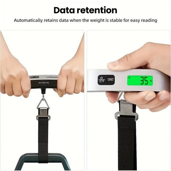 A Tool For Measuring The Weight Of Luggage When Traveling, With A Portable Digital Lcd Display, Capable Of Weighing Up To 110Lb/50Kg. - Image 7