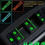 1Pc Luminous Car Switch Decal Sticker, Self-Adhesive Plastic Interior Function Markers, Available In Green/Blue/Orange, Universal Fit For Vehicle Controls