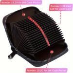 1Pc Casual Accordion Wallet, Faux Leather, Small, With Zipper, 20 Card Slots, For Women Or Men - Image 4