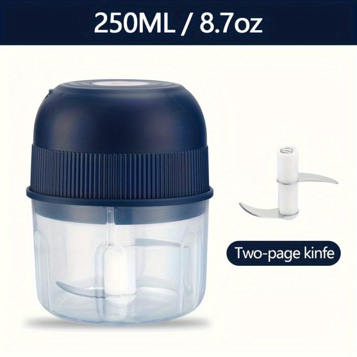 250Ml Electric Mini Garlic Chopper Usb Meat Grinder Garlic Crusher Sturdy Ginger And Vegetable Crusher With Safety Switch, Thickened, Chopper - Image 5