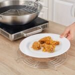 Versatile 304 Stainless Steel Semi-Circular Rack For Bbq, Frying & Steaming - Oil Draining And Insulation Design - Image 6