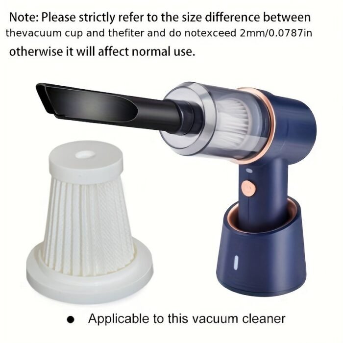 2/3/5Pcs Washable Filter For Wireless Car Vacuum Cleaner, Reusable Portable Vacuum Cleaner Filter, Accessories For Vacuum Cleaner - Image 2