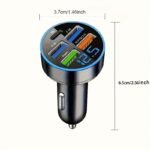 Baideluo 5-Port Car Charger With Led Display - Fast Charging For Multiple Devices, Universal 12-24V Adapter For In-Car Use, Car Charging Solution|Modern Car Charger|Compact Charger, Without Battery - Image 2