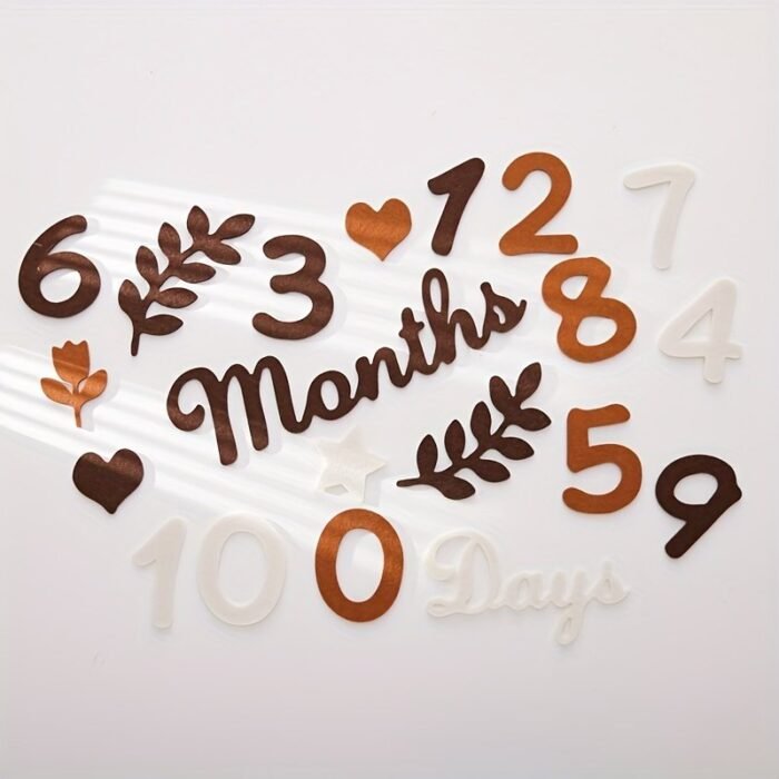 1 Set Non-Woven Fabric Milestone Cards, Milestone Marker Cards, Cute Growth Record Cards - Image 15