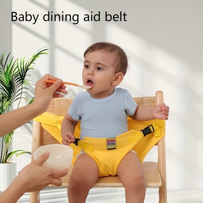 1Pc Children'S Dining Safety Belt For High Chairs, Foldable And Adjustable Buckle Design, Protective Gear For Babies Aged 0-3 Years During Travel, Outings, And Family Meals - Image 4