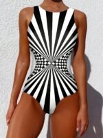 Digital Printed Women'S Competition One-Piece Swimsuit