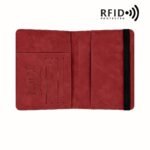 1Pc Rfid Passport Holder, Thin Passport Wallet, Retro Pu, Multi-Function Wallet, Travel Passport Bag - Image 5