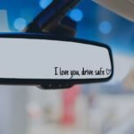 1Pc I Love You Drive Safe Mirror Decal, Rearview Mirror Car Decals For Women, Vinyl Decal - Image 3