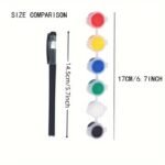 A Set Of 12 Acrylic Paint Colors With Brushes, Perfect For Diy Art Projects And Drawing. Ideal For Smooth Application, This Pigment Set Makes A Great Gift For Halloween, Thanksgiving, Or Christmas. - Image 4