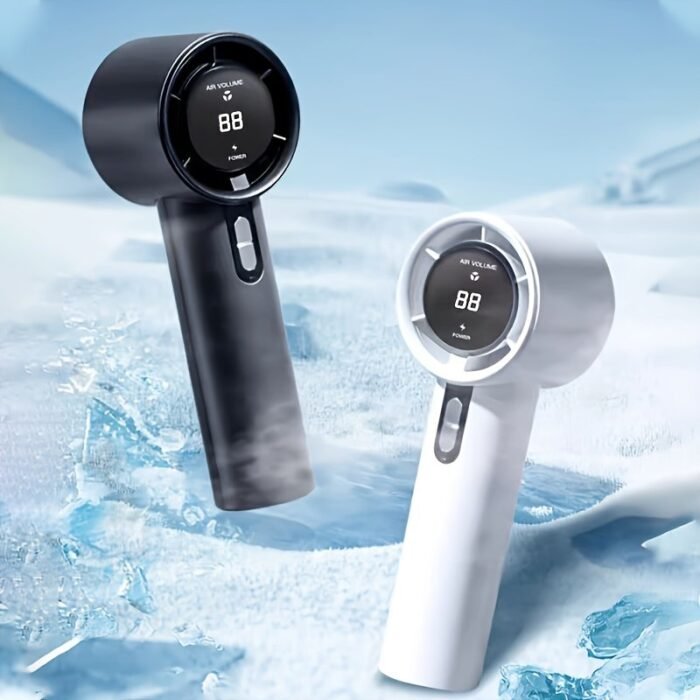 1Pc Ultra-Portable 13000Rpm Handheld Cooling Fan - 100-Speed Adjustable, 20?C Cooling, Usb Rechargeable With Long Battery Life, 36V Safe Operation For Home, Office, Travel, Portable Fan, Sleek Design, Durable Construction - Image 4