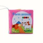 1Pc Baby Cloth Book - Non-Tearable Soft Fabric, Ocean Animal & Multi-Theme Educational Toy With Interactive Learning Buttons, Infant Cognitive Development Book For Toddlers 0-3 Years (Pink/Green/Blue/Yellow), Baby Book, Sensory Stimulation, Vibrant Illustrations, Childsafe Material, Young Children - Image 8