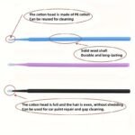 100Pcs Car Cleaning Brush Small Brush Micro Brush Tips Car Accessories Head Exhaustive Cleaning Painting - Image 9