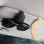 1Pcs Universal Sun Visor Glasses 1Pc Universal Car Sun Visor Glasses Clip, Pu Material, Auto Eyeglasses Holder, Vehicle Interior Accessories, Eyewear Storage Bracket - Image 2