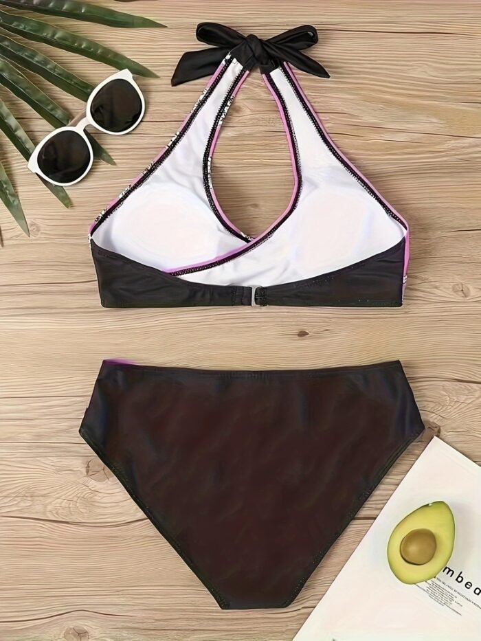 Fashion Striped Print Bikini Set, Sexy Two-Piece Swimsuit For Women, Sexy Style Swimwear - Image 2