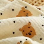 6-Pack Cotton Muslin Baby Bibs With Snap Closure, Soft Absorbent Saliva Cloths, Non-Waterproof Woven Fabric, Wheat Color - Ideal For Home And Travel Use - Image 5
