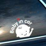 Youngsters In Car Cartoon Glass Car Windshield Sticker Cute Waterproof Car Decal - Image 7