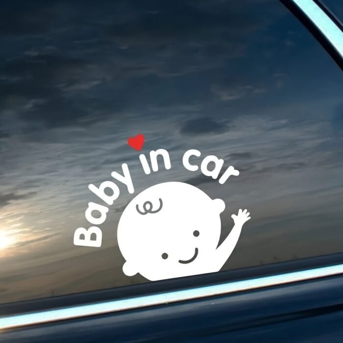Youngsters In Car Cartoon Glass Car Windshield Sticker Cute Waterproof Car Decal - Image 7