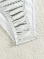 Glossy Sexy Women'S Triangle Bikini With Tie-Back Halter Neck For Hot Black Beachwear - Image 8