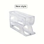 3-Tier Egg Storage Rack For Refrigerator & Kitchen Countertop - Sliding & Rolling Dispenser With Automatic Egg Pickup, Food-Safe Plastic, Space-Saving Design For Freshness Preservation, Egg Organizer For Refrigerator, Compact Layout, Durable Plastic, Meal Preppers, Modern Kitchenware, Hygienic Material, Home Cooks - Image 3
