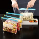10Pcs Transparent Pe Storage Bags With Sliding Rope Seal - Reusable, Fresh-Keeping For Refrigerator & Freezer, Ideal For Fruits, Vegetables, Meats, And More, Food Storage - Image 8