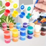 A Set Of 12 Acrylic Paint Colors With Brushes, Perfect For Diy Art Projects And Drawing. Ideal For Smooth Application, This Pigment Set Makes A Great Gift For Halloween, Thanksgiving, Or Christmas. - Image 10