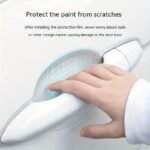 A Set Of 8 Transparent Door Handle Protective Films, Car Door Bowl Scratch Protection, Easy To Install, Durable, Waterproof, Clear Car Paint Protection Stickers - Christmas Gift - Image 5