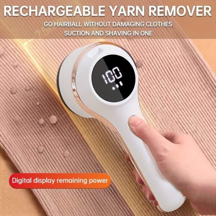 1Pc Turbo Spin Lint Remover, Usb Rechargeable Digital Display Clothing Fuzz Trimmer, Sweater Ball Remover, Home Fabric Shaver For Clothes, Pants, Bedding, Suitable For Dry Cleaners, Perfect Valentine'S & Christmas Gift - Image 8