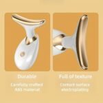 1-Pack Neck & Face Massager For Women & Girls - Ergonomic Design, 3-Speed Adjustable, Portable Handheld Device With Golden Accents, Ideal Gift For Self-Care & Relaxation, Beauty Tool, Sleek Beauty Tool, Durable Construction - Image 9