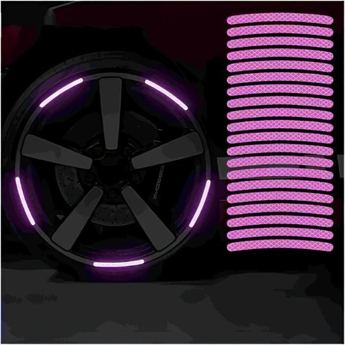 20-Pack Reflective Wheel Rim Stickers, Luminous Safety Decals For Cars, Motorcycles, And Bicycles, Durable Pet Material, Waterproof, Easy To Apply - Image 14