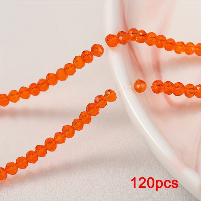 120Pcs Glass Beads Faceted Loose Spacer Round Beads For Diy Bracelet Necklace Elegant Handicrafts Jewelry Making Supplies - Image 27