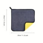 1/5-Pack Microfiber Car Cleaning Towel - High Absorbency Non-Shedding Drying Cloth - Thickened & Absorbent, No-Residue High Quality Microfiber For Car Detailing, Wax Polishing, Multi-Use Car Maintenance Accessory (30X30Cm/30X60Cm), Sleek Appearance, High Absorbency Fabric - Image 3