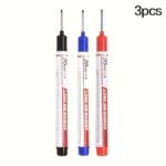 1/3Pcs/Set Long Head Markers Bathroom Woodworking Decoration Multi-Purpose Deep Hole Marker Pens Red/Black/Blue/Green Ink Oil Markers Pens Waterproof Multi-Purpose Deep Hole Marker Pen - Image 15