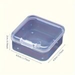 1/6Pcs Transparent Plastic Square Box, Storage Case With Cover, Small Beads Storage Container, Mini Storage Organizer For Diy Crafts Jewelry Small Items, Portable Storage Organizer, Makeup Organizer - Image 3