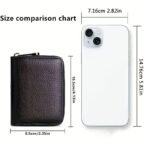 Ultra-Thin Rfid Blocking Faux Leather Wallet - High Capacity, Multi-Card Slots, Zipper Closure, Sleek Design, Perfect Gift For Holidays & Everyday Use, Card Organizer | Minimalist Wallet | Durable Pu Material - Image 5