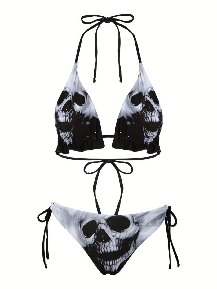 New Factory Wholesale European And American Fashion Printed Bikini Swimwear Show Sexy Curves - Image 1