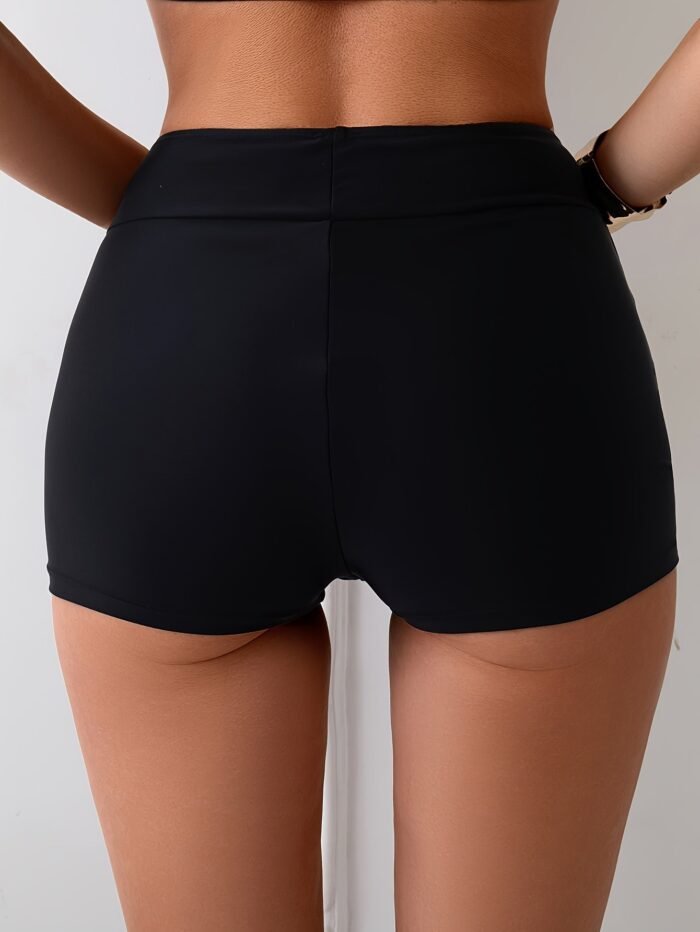 Admyyrol Women'S High-Elasticity Solid Color Brief Swim Shorts - 4-Way Fit, Hand Wash Only, Non-Transparent For Beach, Pool & Water Sports, Beach Swimwear | Highwaisted Swimwear | Smooth Compression Fabric, High Waisted Swimsuit - Image 2