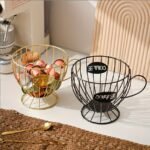 1Pc Black Nordic Style Coffee Capsule Rack Light Luxury Home Snack Candy Storage Rack Coffee Shop Bar Display Rack - Image 3