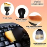 Compact Car Detailing Dust Brush With Cover ? Ergonomic Handle For Easy Grip, Soft Bristles For Interior Cleaning, Fits Air Vents, Dashboards, Computers, And Keyboards, Dashboard Detailing | Protective Cover | Transparent Storage - Image 2