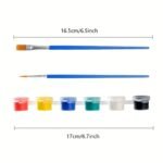 A Set Of 12 Acrylic Paint Colors With Brushes, Perfect For Diy Art Projects And Drawing. Ideal For Smooth Application, This Pigment Set Makes A Great Gift For Halloween, Thanksgiving, Or Christmas. - Image 2