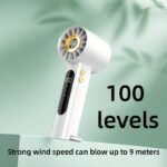 2025 New High-Speed Portable Handheld Fan, 1800Mah Long-Lasting Mini Outdoor Display Rechargeable Desk Fan - Image 12