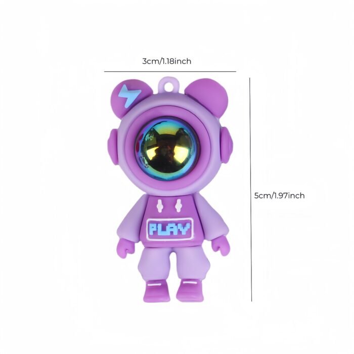 1Pc/4Pcs Astronaut Lightning Bear Design Car Air Freshener, Car Air Vent Aroma Diffuser Clip, Car Air Outlet Decoration Clip, Car Interior Decoration Accessories Eid Al-Adha Mubarak - Image 2