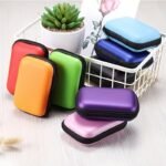 1Pc Eva Headphone Storage Bag With Zipper - Portable Wireless Earbud Case & Cable Organizer, Durable Plastic, Mixed Color Shell - Image 2