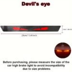 Monster Eyes Car Rear Light Sticker - Cartoon Devil Eyes Tail Light Decal, Carbon Fiber Pattern, Transparent Night Projection, Fun Horror Theme, Self-Adhesive, Single Use, For Plastic And Glass Surfaces, Animal And Fantasy Themed Decal - Image 3