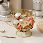 1Pc Black Nordic Style Coffee Capsule Rack Light Luxury Home Snack Candy Storage Rack Coffee Shop Bar Display Rack - Image 4